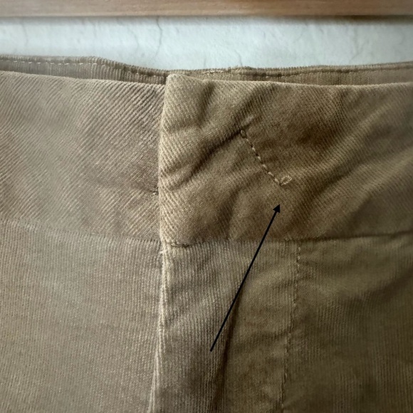VINCE Corduroy Pants Chinos Ragweed Cords Cropped Tan Classic Size 4 - Picture 16 of 16